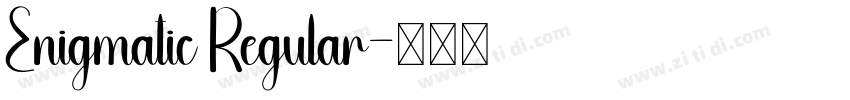 Enigmatic Regular字体转换